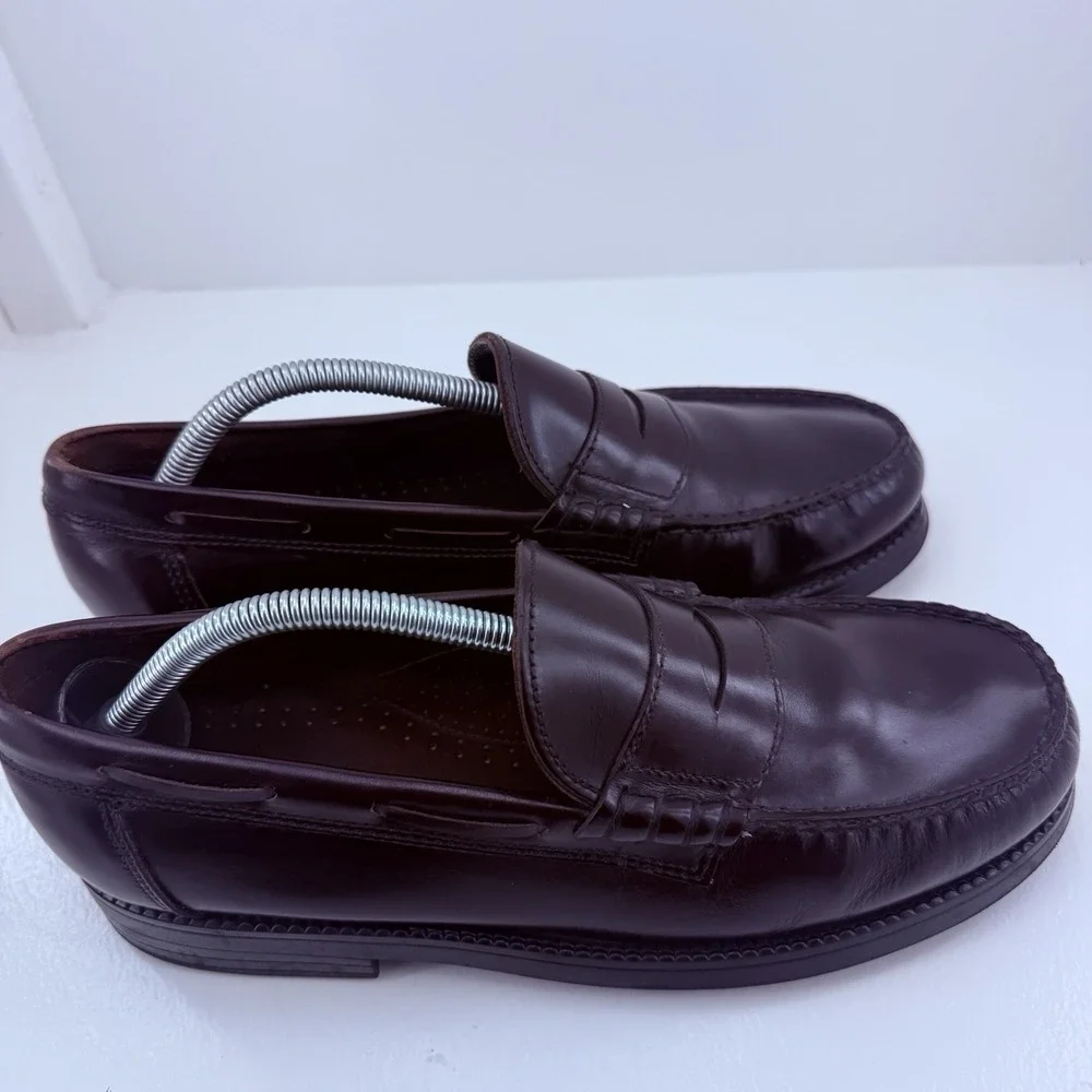 G.H. Bass Weejuns Mens 10D Burgundy Oxblood Leather Penny Loafers Moc Toe